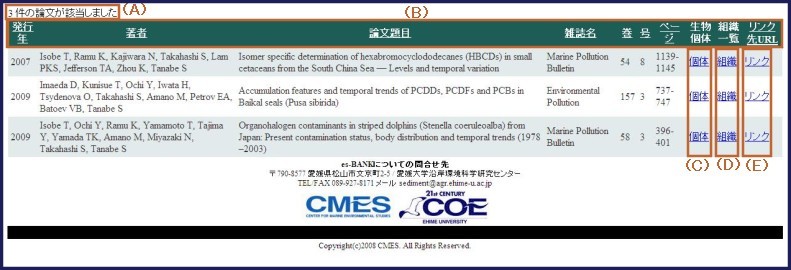 es-BANK 検索結果明細
